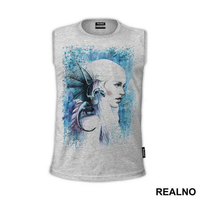 Daenerys Targaryen - Blue Splatter - Game Of Thrones - GOT - Majica