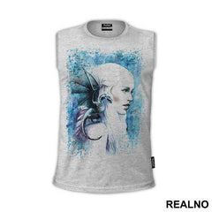 Daenerys Targaryen - Blue Splatter - Game Of Thrones - GOT - Majica