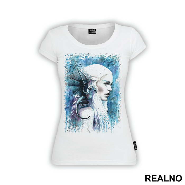 Daenerys Targaryen - Blue Splatter - Game Of Thrones - GOT - Majica