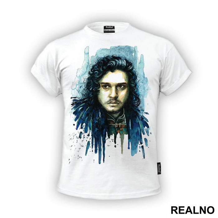 Jon Snow - Blue Splatter - Game Of Thrones - GOT - Majica