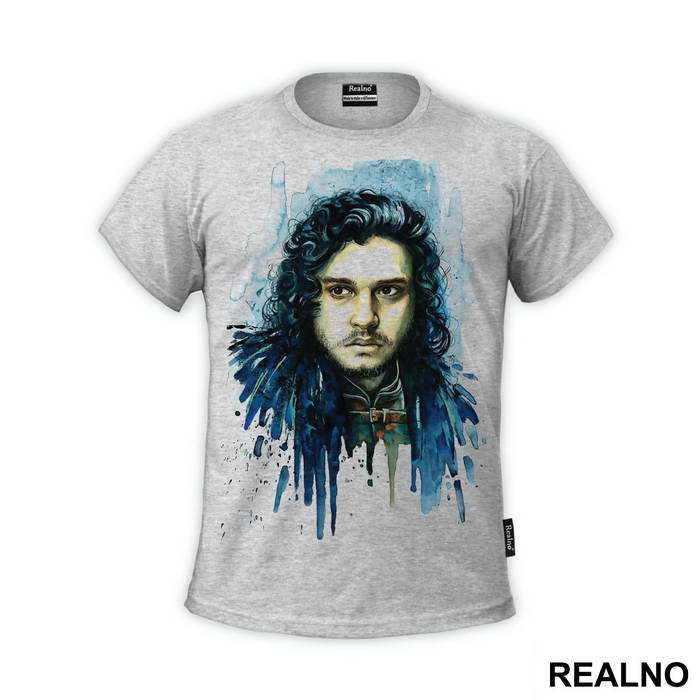 Jon Snow - Blue Splatter - Game Of Thrones - GOT - Majica