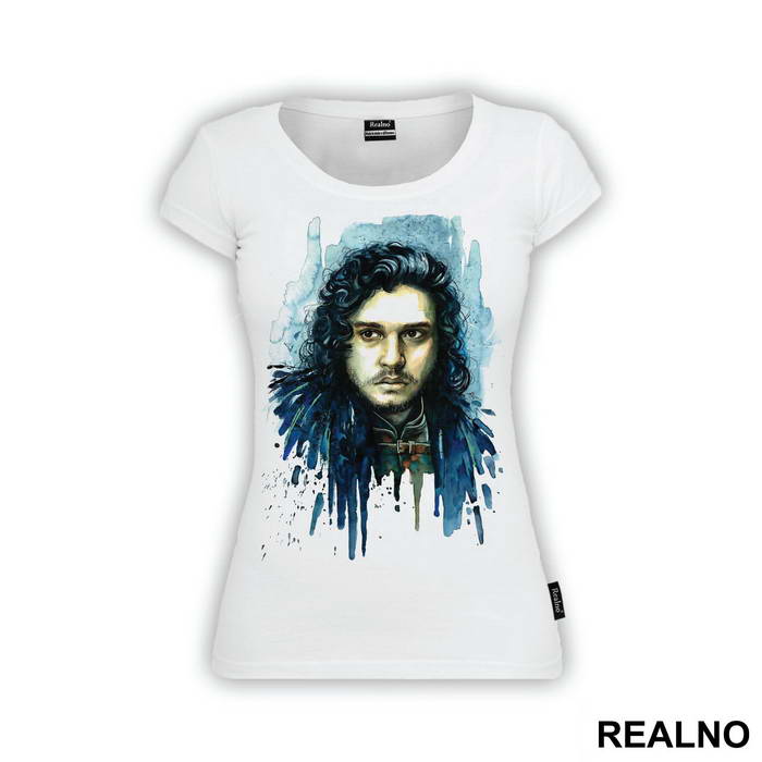 Jon Snow - Blue Splatter - Game Of Thrones - GOT - Majica