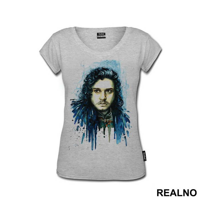 Jon Snow - Blue Splatter - Game Of Thrones - GOT - Majica