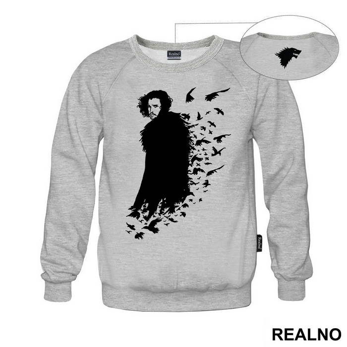Jon Snow And Crows - Game Of Thrones - GOT - Majica