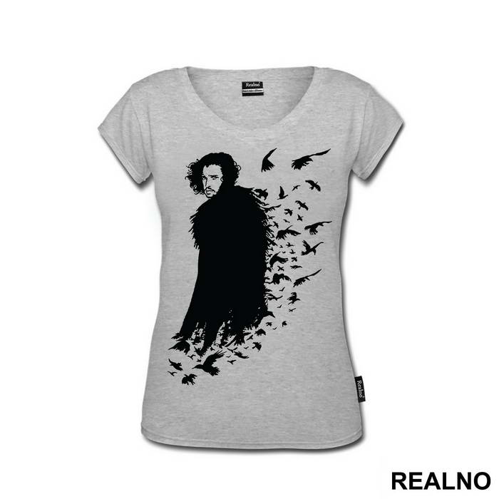 Jon Snow And Crows - Game Of Thrones - GOT - Majica
