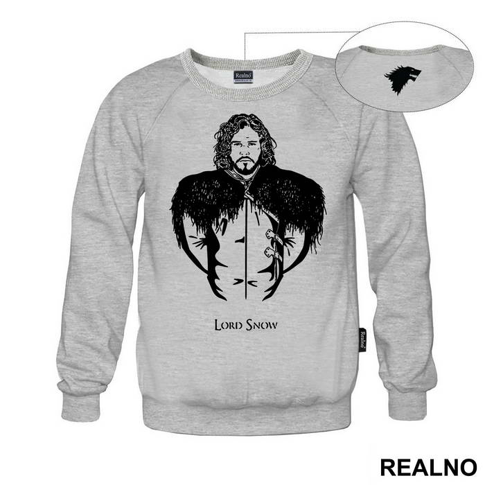 Lord Snow - Black Picture - Game Of Thrones - GOT - Majica