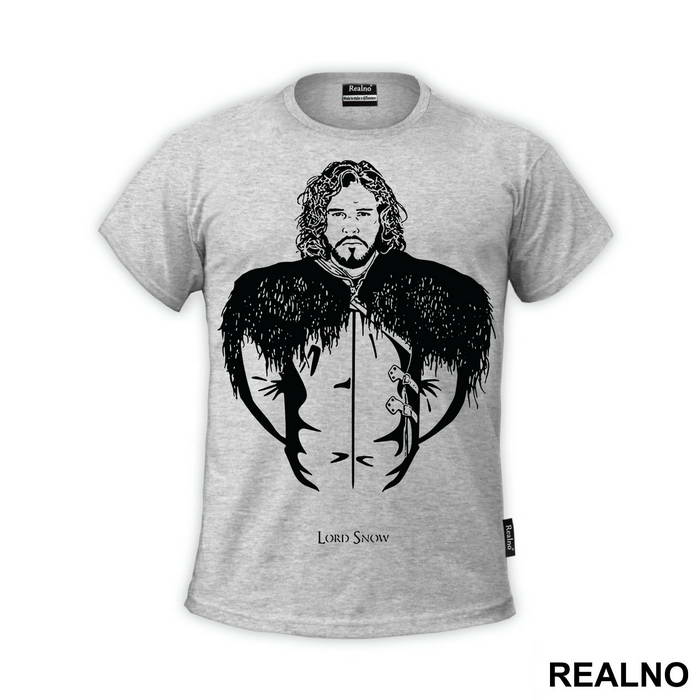 Lord Snow - Black Picture - Game Of Thrones - GOT - Majica