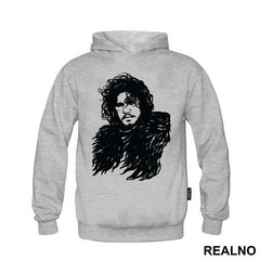 Jon Snow - Black Drawing - Game Of Thrones - GOT - Majica