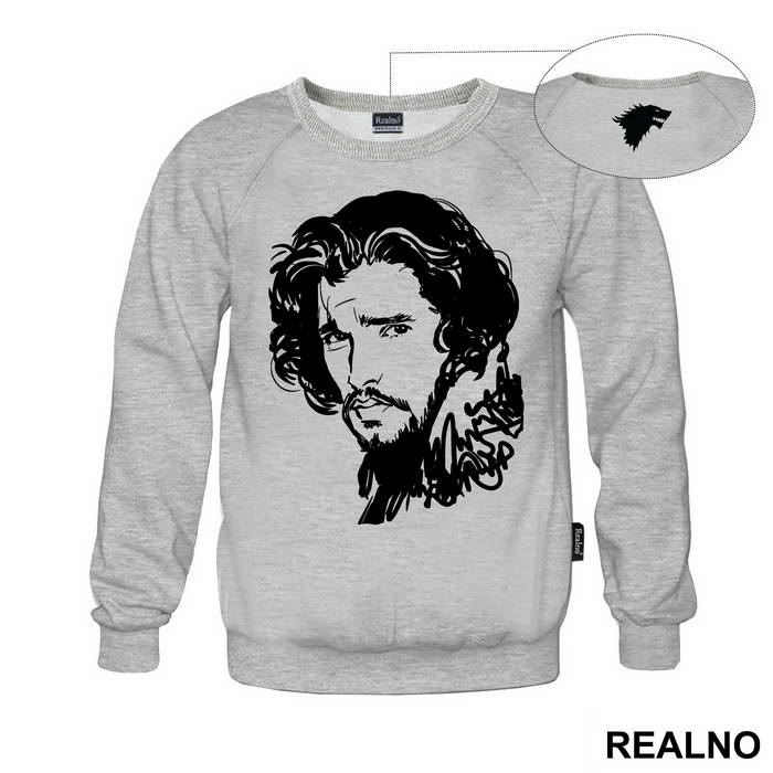 Jon Snow - Pencil Drawing - Game Of Thrones - GOT - Majica