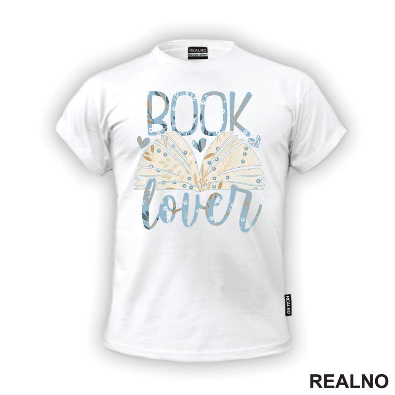 Book Lover - Blue And Cream - Books - Čitanje - Knjige - Majica