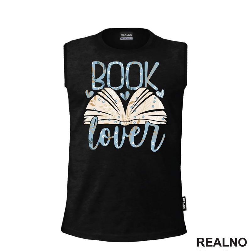 Book Lover - Blue And Cream - Books - Čitanje - Knjige - Majica