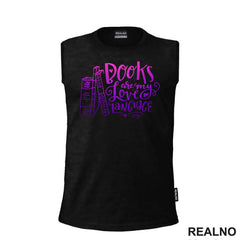 Books Are My Love Language - Purple And Pink - Colors - Books - Čitanje - Knjige - Majica