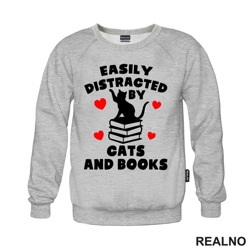 Easily Distracted By Cats And - Books - Čitanje - Knjige - Majica