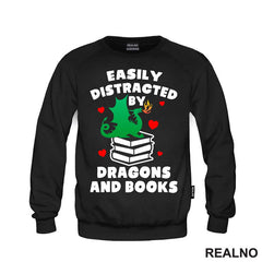 Easily Distracted By Dragons And - Books - Čitanje - Knjige - Majica