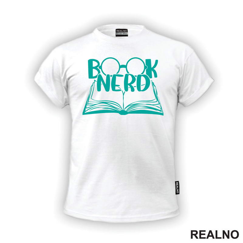 Book Nerd - Green - Books - Čitanje - Knjige - Majica