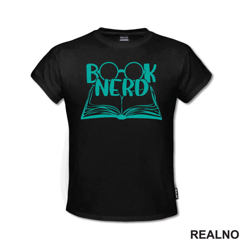 Book Nerd - Green - Books - Čitanje - Knjige - Majica