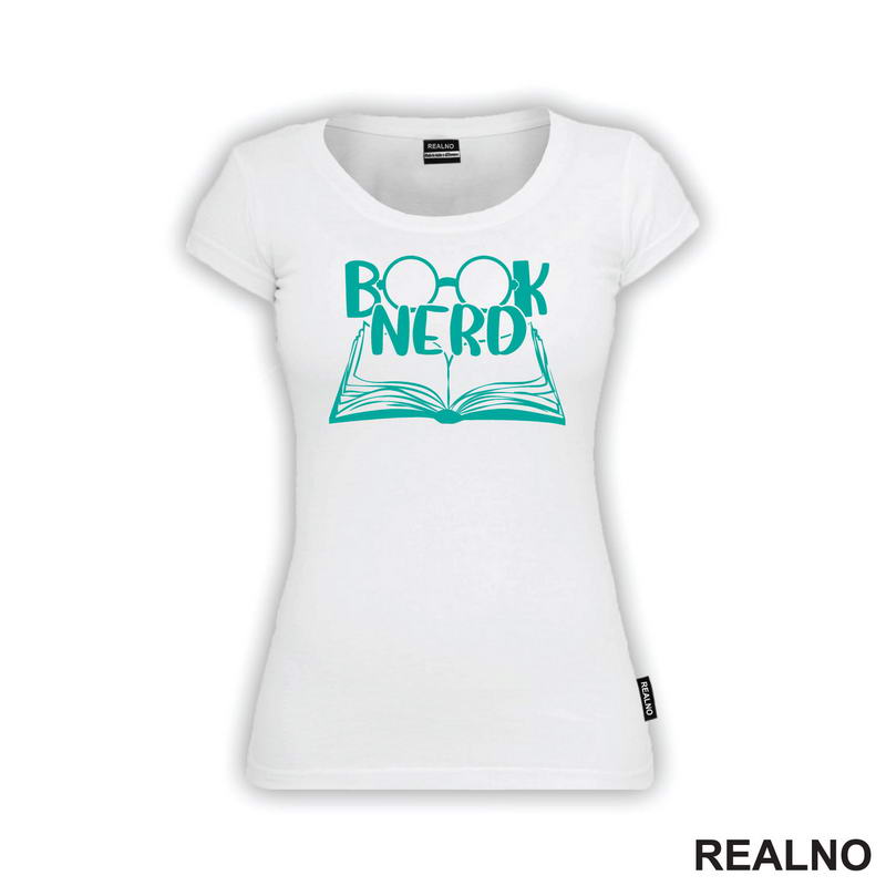 Book Nerd - Green - Books - Čitanje - Knjige - Majica