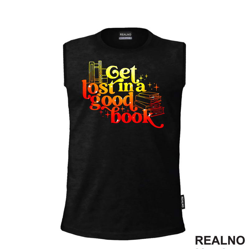Get Lost In A Good Book - Yellow And Orange - Colors - Books - Čitanje - Knjige - Majica