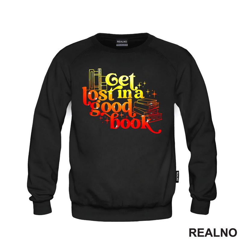 Get Lost In A Good Book - Yellow And Orange - Colors - Books - Čitanje - Knjige - Majica