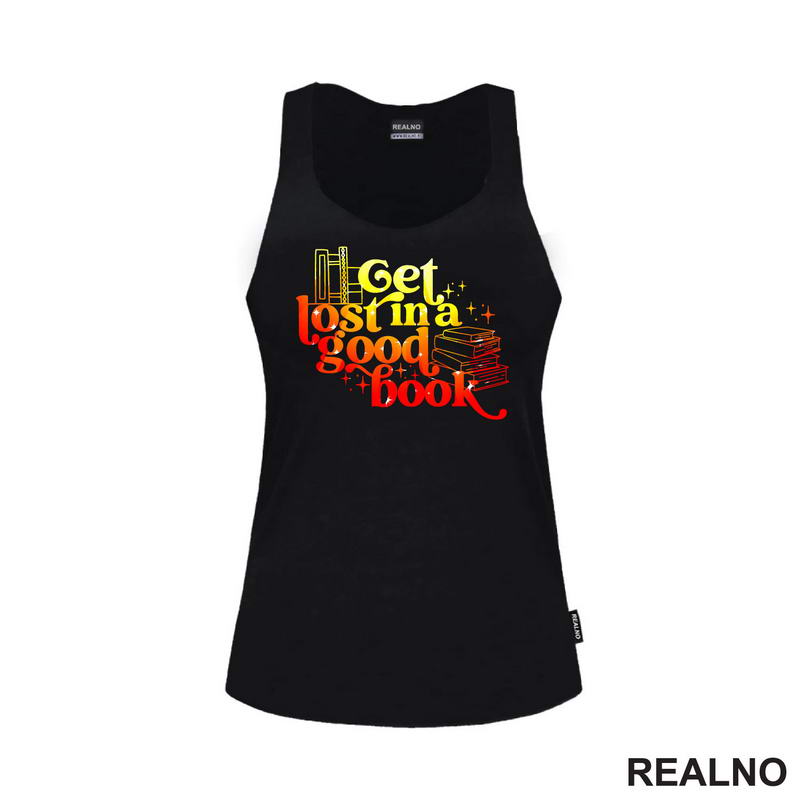 Get Lost In A Good Book - Yellow And Orange - Colors - Books - Čitanje - Knjige - Majica
