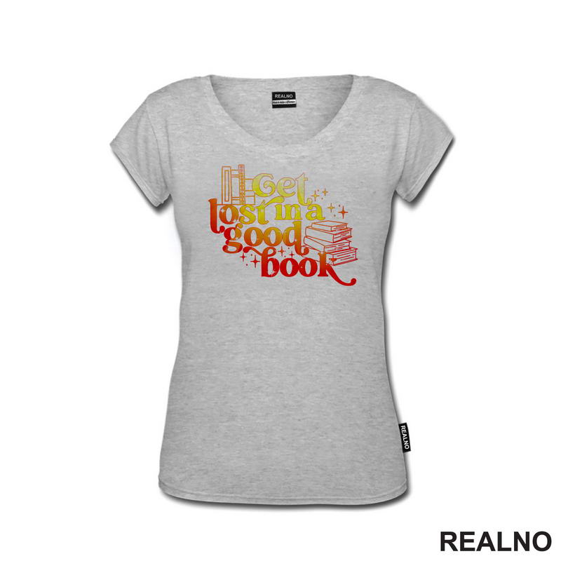 Get Lost In A Good Book - Yellow And Orange - Colors - Books - Čitanje - Knjige - Majica