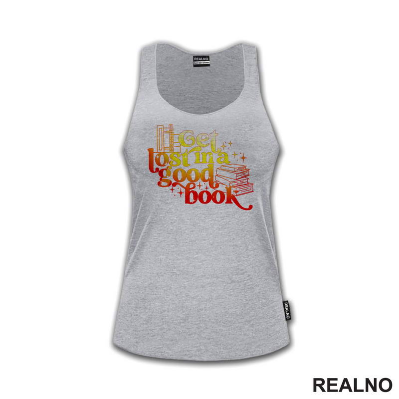 Get Lost In A Good Book - Yellow And Orange - Colors - Books - Čitanje - Knjige - Majica