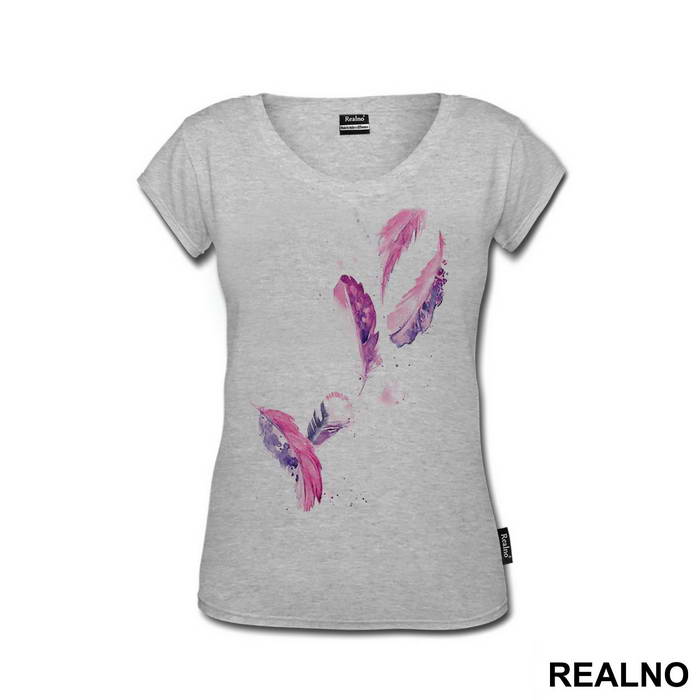 Purple Feathers - Art - Majica
