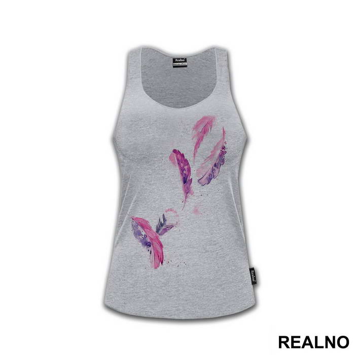 Purple Feathers - Art - Majica