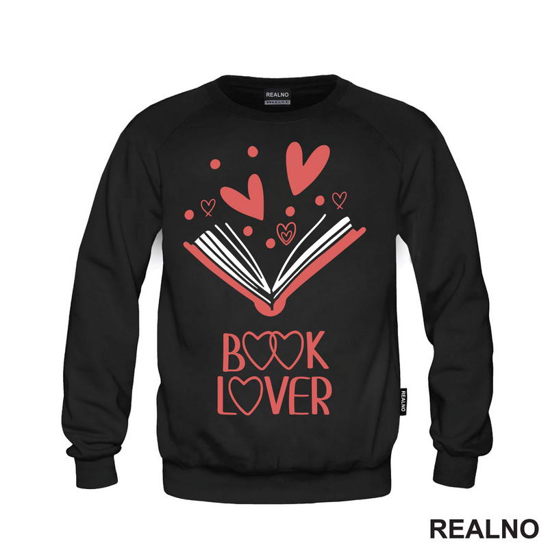 Book Lover - Pink Hearts - Books - Čitanje - Knjige - Majica