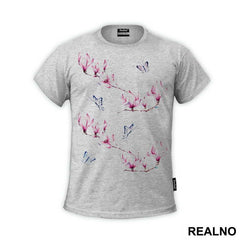 Magnolia And Butterflies - Art - Majica