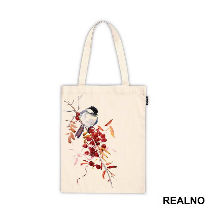 Sparrow And Red Berries - Art - Majica