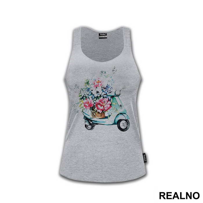 Flowers And Motorcycle - Art - Majica