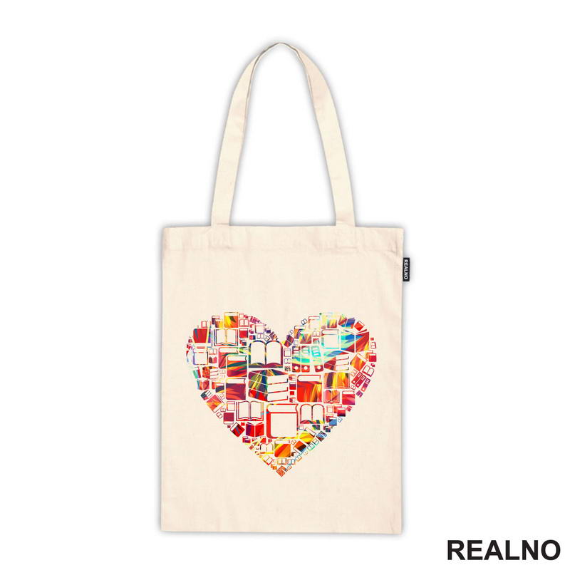 Heart Shaped Books - Colors - Books - Čitanje - Knjige - Majica