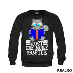 Just One More Chapter - Grey Cat Reading - Books - Čitanje - Knjige - Majica