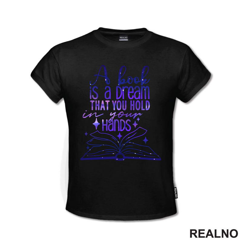 A Book Is A Dream That You Hold In Your Hands - Purple - Books - Čitanje - Knjige - Majica