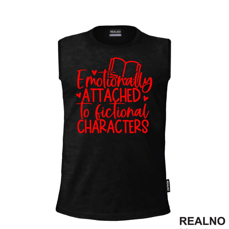 Emotionall Attached To Fictional Characters - Red - Books - Čitanje - Knjige - Majica