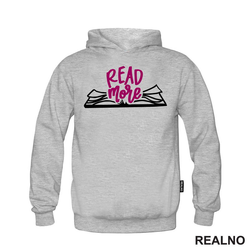 Read More - Outline - Pink - Books - Čitanje - Knjige - Majica