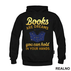 Books Are Dreams You Can Hold In Your Hands - Golden Stars - Books - Čitanje - Knjige - Majica
