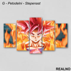 Flames - Goku - Dragon Ball - Slika na platnu - Kanvas