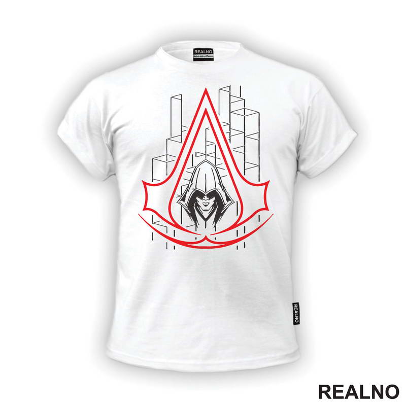 Red Hood And Grey Shapes - Assassin's Creed - Majica