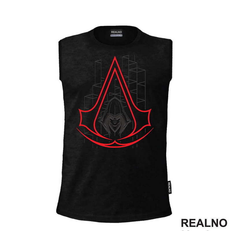 Red Hood And Grey Shapes - Assassin's Creed - Majica