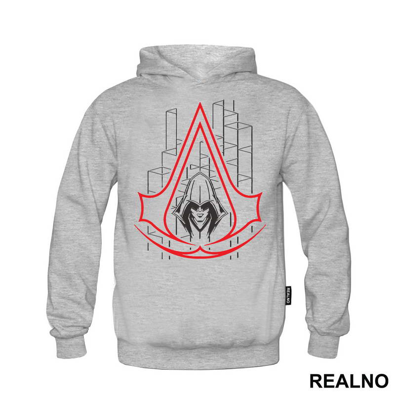 Red Hood And Grey Shapes - Assassin's Creed - Majica