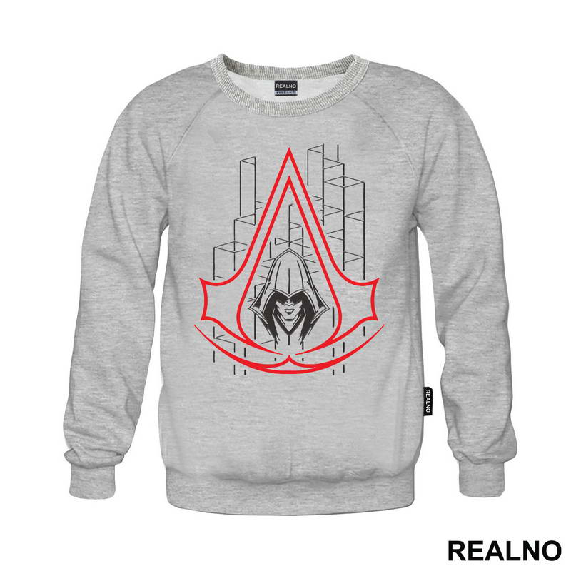 Red Hood And Grey Shapes - Assassin's Creed - Majica