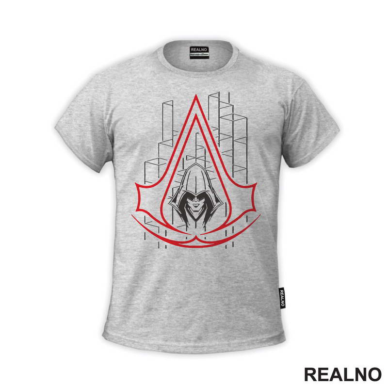 Red Hood And Grey Shapes - Assassin's Creed - Majica