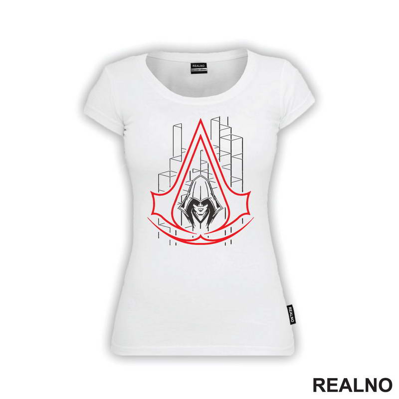 Red Hood And Grey Shapes - Assassin's Creed - Majica