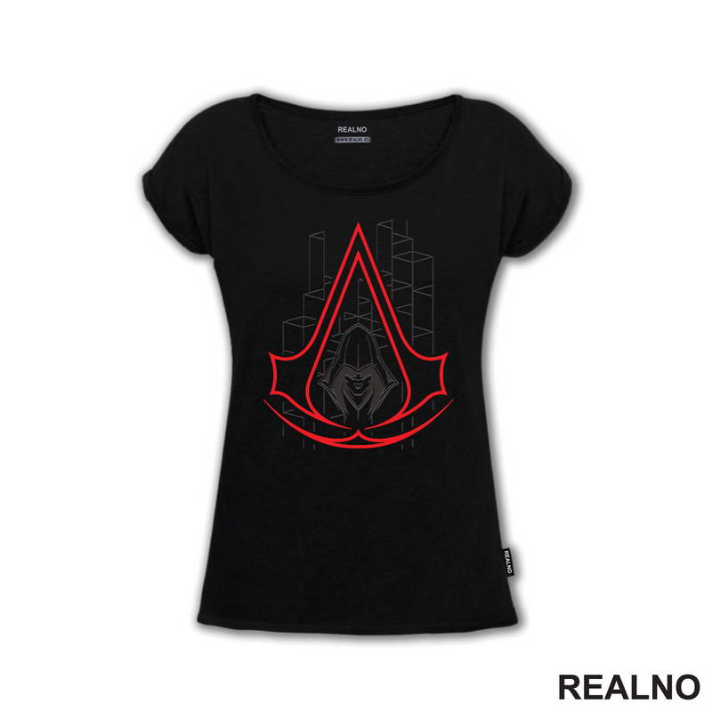 Red Hood And Grey Shapes - Assassin's Creed - Majica