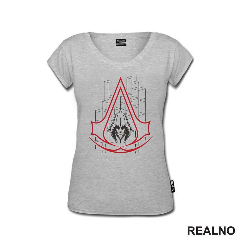 Red Hood And Grey Shapes - Assassin's Creed - Majica