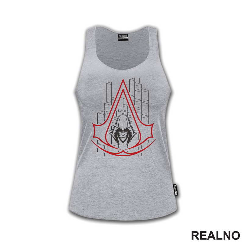 Red Hood And Grey Shapes - Assassin's Creed - Majica