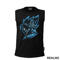 Blue Lines And Shapes - Goku - Dragon Ball - Majica