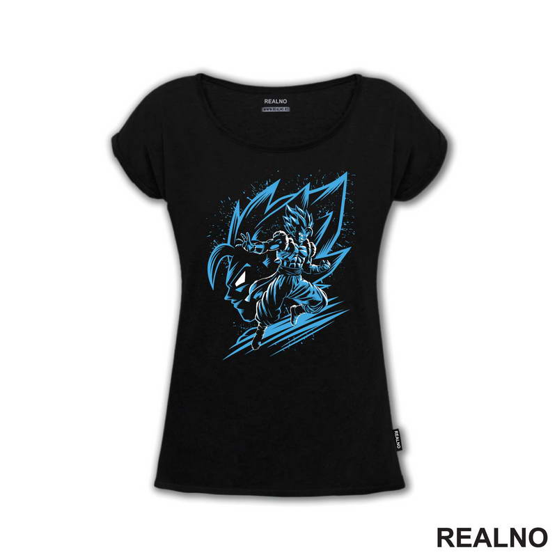 Blue Lines And Shapes - Goku - Dragon Ball - Majica
